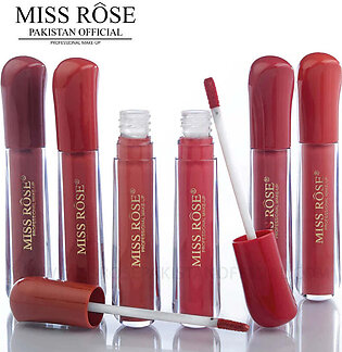 Miss Rose Pack of 06 Matte Round Lip Gloss