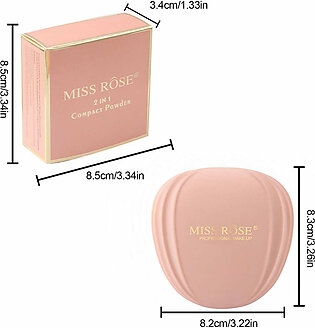Miss Rose 3 in 1 2 Color Setting Transparent Pressed Compact Powder