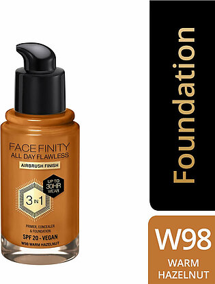 Max Factor Facefinity All Day Flawless 3 in 1 Foundation 98 Warm Hazelnut