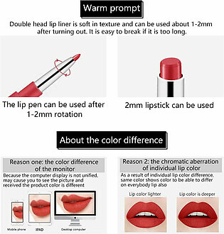 Miss Rose High Pigment 2 In 1 Lip Liner + Lipstick