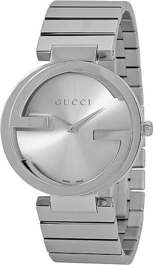 Gucci Women's Swiss Made Quartz Silver Stainless Steel Silver Dial 37mm Watch YA133308