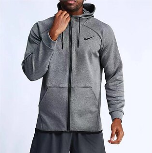 Nike Pro Therma-Fit Full Zip Hooded Jacket – Charcoal