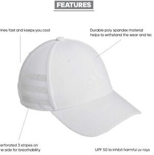 Adidas GAMEDAY STRETCH FIT HAT – WHITE