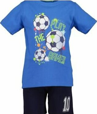 Blue Seven Boys Football Logo T-Shirt