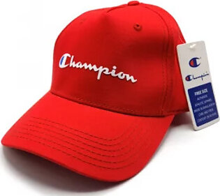 Champion White Rubber Logo Cap