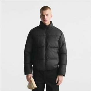 Zara 8281 Black Rubberized Puffer Jacket