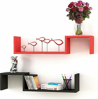 Red S-Shaped Wall Shelve