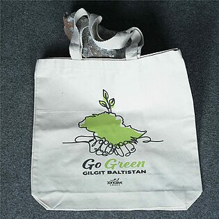 Screen Printed Tote Bag – Go Green Gilgit Baltistan
