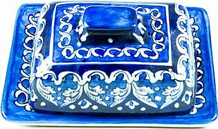 Blue Pottery Tray – Butter Dark Blue Design 2