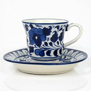 Blue Pottery Tea Set – Floral Design
