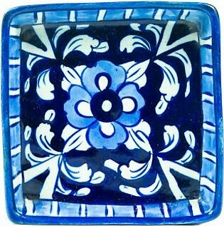 Blue Pottery Tray – Square Shape 1