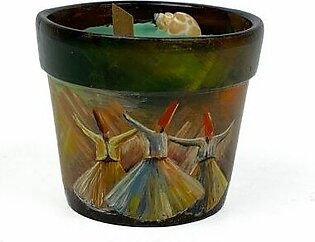 Hand-Painted Scented Candle – Sufi Theme