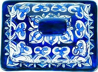 Blue Pottery Tray – Butter Dark Blue Design 3