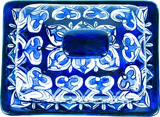Blue Pottery Tray – Butter Dark Blue Design 3