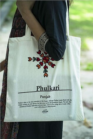 Embroidered Tote Bag – Phulkari