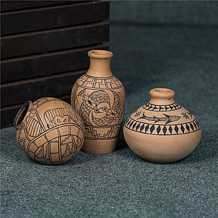 Hand Painted Pots Set Mehrgarh and Harappa – Timeless Treasures Pots