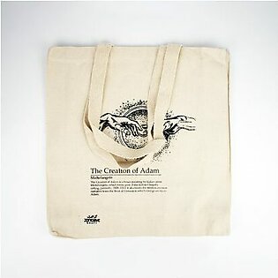 Screen Printed Tote Bag -Adam Creation Off- White