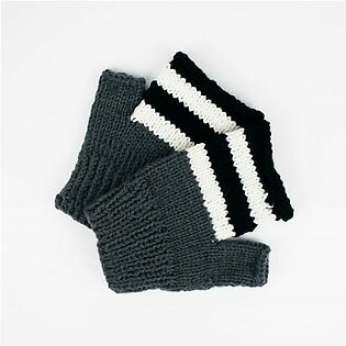 Knitted Muffler With A Pair of Gloves- Dove