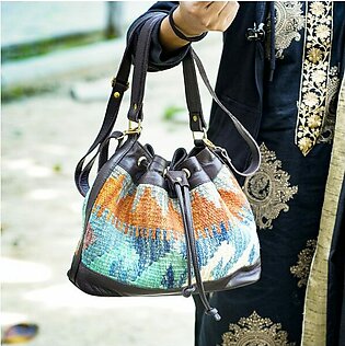 Handmade Ladies Kilim Bag- Bucket Shape