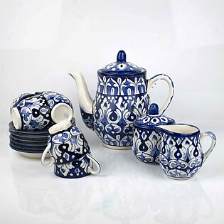 Blue Pottery Tea Set – Blossom Design