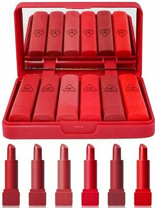 Pack of 6 Heng Fang Mini Red Lipstick Set