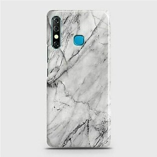 Tecno Camon 12 Cover – Trendy White Marble Printed Hard Case with Life Time Colors Guarantee