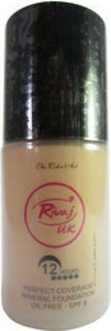 Rivaj UK Perfect Coverage Mineral Foundation Ivory 30 ML
