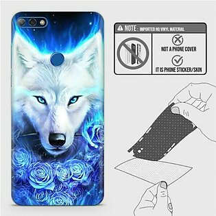 Huawei Y7 Prime 2018 / Y7 2018 Back Skin – Design 2 – Vintage Galaxy Wolf Skin Wrap Back Sticker