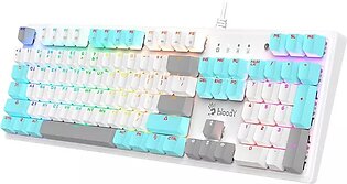 Bloody S510N Bloody Mechanical Switch RGB Gaming Keyboard - Icy White