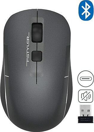 A4tech Fstyler FB26CS Air Bluetooth and 2.4G Wireless Mouse - Smokey Grey