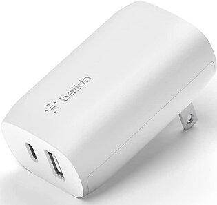 Belkin Boost Charge 37W Dual Wall Charger With PPS (WCB007dqWH) – White
