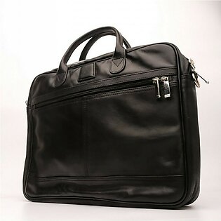 Jild Executive Leather Laptop Bag - Black