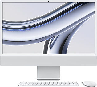 Apple iMac M3 chip MQR93 with 8core CPU 8core GPU (8GB 256GB SSD) 24-inch 4.5K Retina Display - Silver