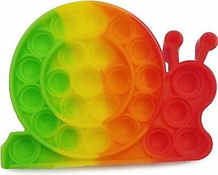 Planet X Pop Bubble Fidget Rainbow Snail Silicone Toy