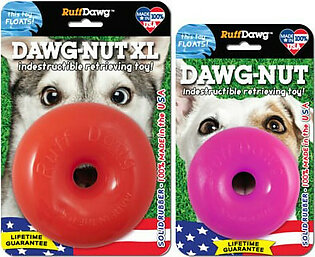 RuffDawg Rubber Dawg-Nut Retrieving Dog Toy