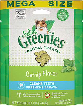 Feline Greenies Catnip Flavor Dental Treats 4.6 Oz.