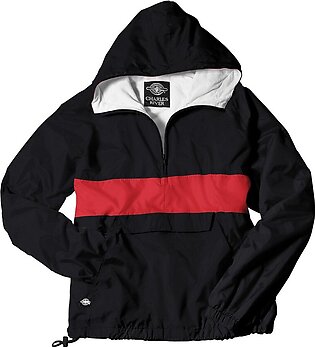 The "Classic Collection" Classic CRS Striped Nylon Windbreaker Pullover Jacket from Charles River Apparel
