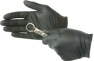 Industrial Nitrile Gloves - Black - Powder-Free, Large - 50 Pairs (100 gloves)