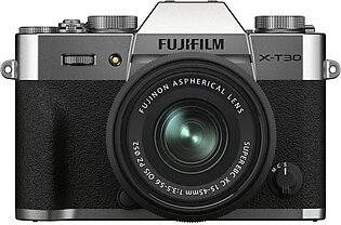 FUJIFILM X-T30 II Mirrorless Camera with XC 18-55mm OIS PZ Lens (Silver)