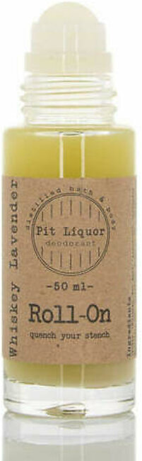 Pit Liquor Whiskey Lavender Deodorant - 50ml Roller Men's Roll-On Deodorant Travel Size 50ml