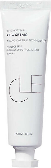 CLE Cosmetics CCC Cream (Warm Medium) Lightweight All-In-One Primer and Foundation That Contains SPF 50