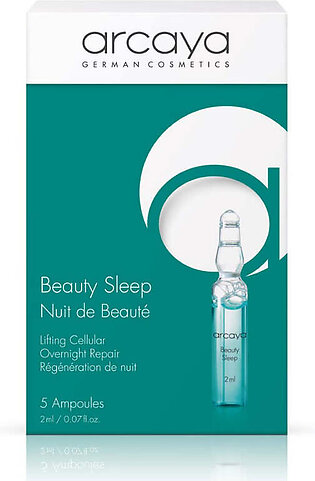 Arcaya Professional Skincare BEAUTY SLEEP Overnight Repair Ampoule Serum for Smoothe, Relaxed Skin - 5 ampoules of 2ml | .07 fl oz