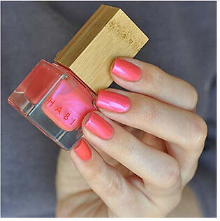 Habit Cosmetics Nail Polish Camp Coral Pink Shimmer Non Toxic