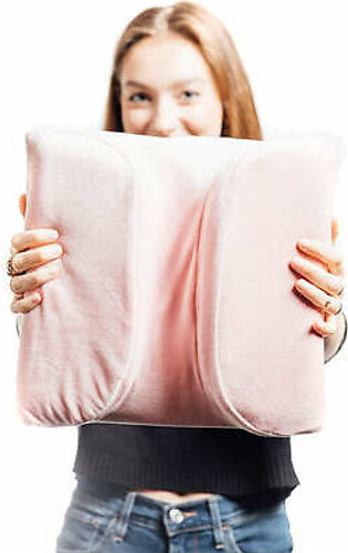 The LaySee Pillow - The Pillow Designed with Your Glasses in Mind - Pillow with Plush Pillow Case (Pink)