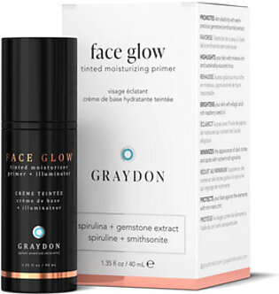 GRAYDON Face Glow - Natural Tinted Moisturizer Primer I Highlights, Brightens, Refreshes, & Protects Skin I 40 ml/ 1.35oz