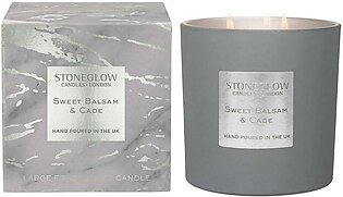 Stoneglow Luna Sweet Balsam & Cade Scented 3-Wick Candle 12inches