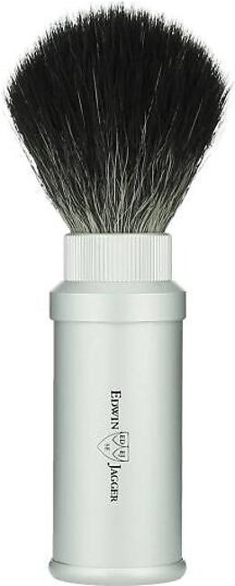 Edwin Jagger Silver Sythetic Travel Shave Brush