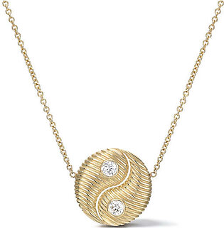 ALL GOLD YIN YANG NECKLACE