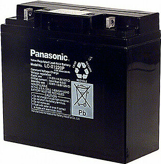 Panasonic LC-X1220P Battery - 12V 20.0Ah (Nut & Bolt Terminals)
