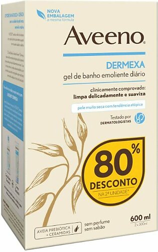 Aveeno Promo Pack: Aveeno Dermexa Emollient Body Wash 2x300ml